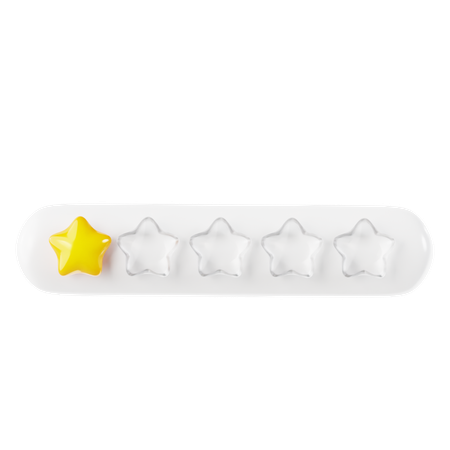 Free One Star Rating  3D Icon