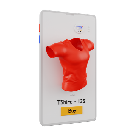 Free Online Clothe Shopping  3D Icon