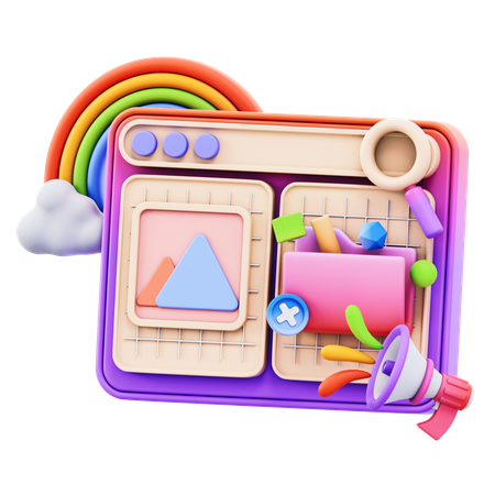 Free Online Marketing  3D Icon