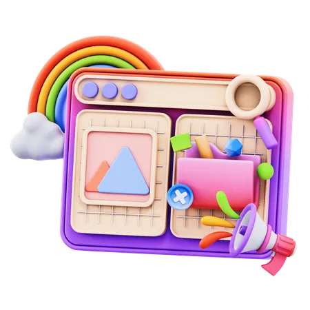 Free Online Marketing  3D Icon