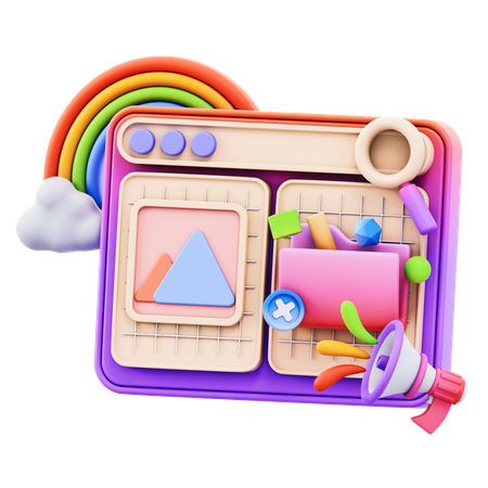 Free Online Marketing  3D Icon