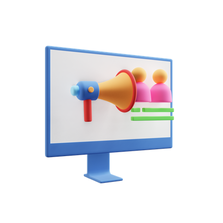 Free Online Marketing  3D Icon