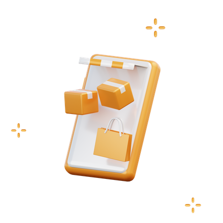 Free Online Shopping  3D Icon