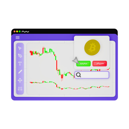 Free Online Trading  3D Icon