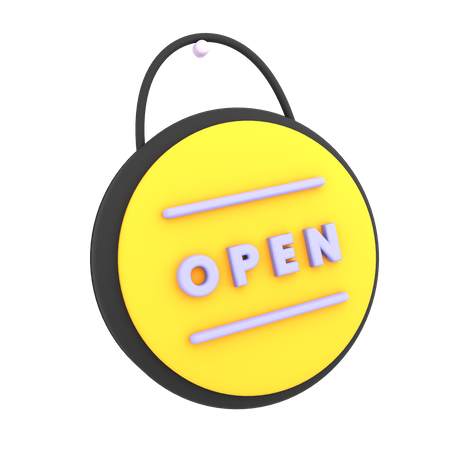 Free Open Sign  3D Icon