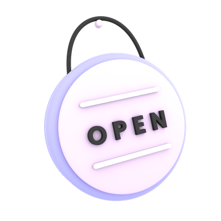 Free Open Sign  3D Icon