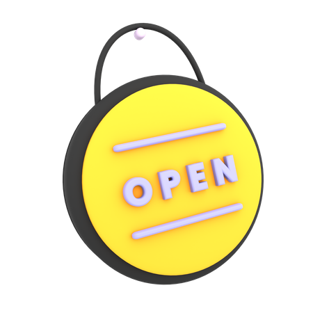Free Open Sign  3D Icon