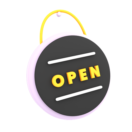 Free Open Sign  3D Icon