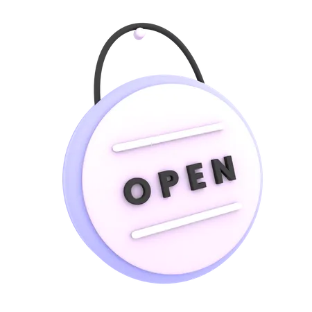 Free Open Sign  3D Icon