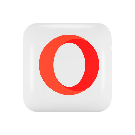 Free Opera mini  3D Logo