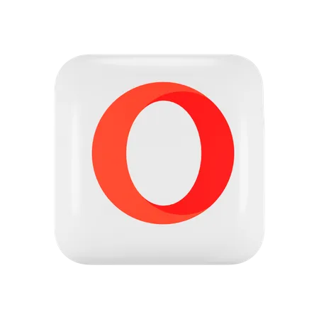 Free Opera mini  3D Logo