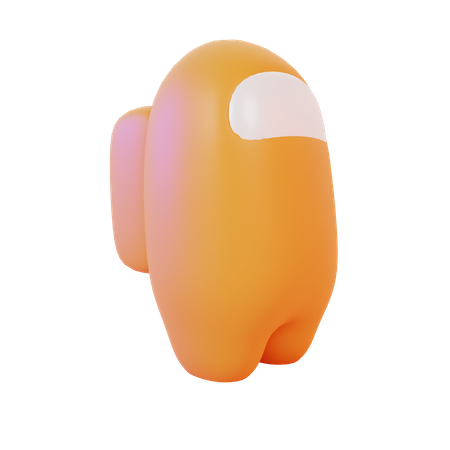 Free Orange Character of among us 3D Illustration download in PNG, OBJ or  Blend format