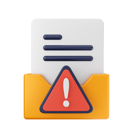 Free Ordnerwarnung  3D Icon