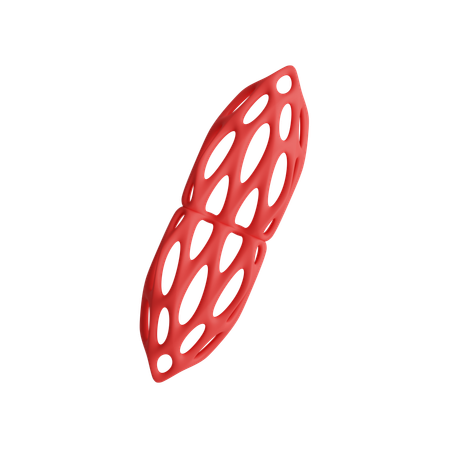 Free Organic wireframe elongated gem  3D Icon