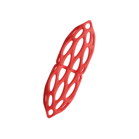 Free Organic wireframe elongated gem  3D Icon