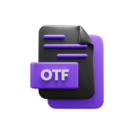 Free Otf File  3D Icon