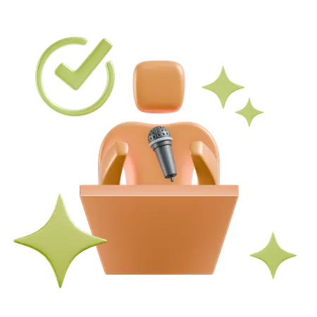 Free 대중 연설에 대한 두려움 극복  3D Icon