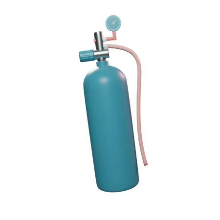 Free Oxygen Cylinder  3D Illustration