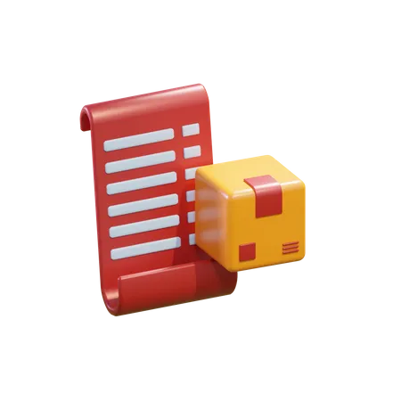 Free 3 D Icon Of Document Logistic 3D Icon
