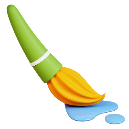 Free Paint Brush  3D Icon