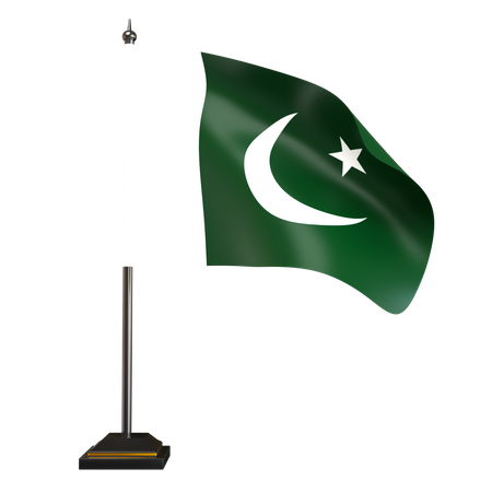 Free Pakistan Flag  3D Illustration