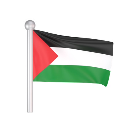 Free Palestine Flag  3D Icon