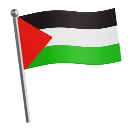 Free Palestinian Flag  3D Icon