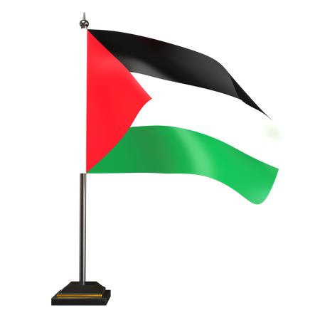 Free Palestinian Flag  3D Icon