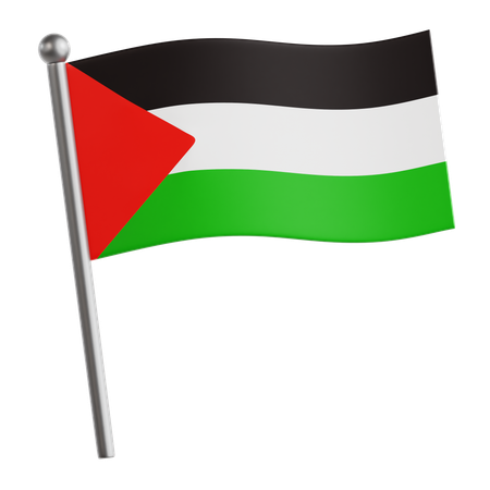 Free Palestinian Flag  3D Icon