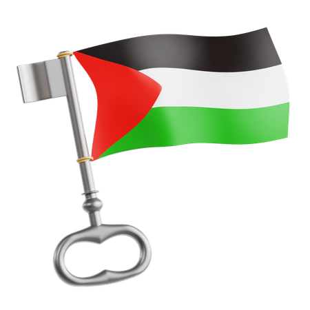 Free Palestinian Key  3D Icon