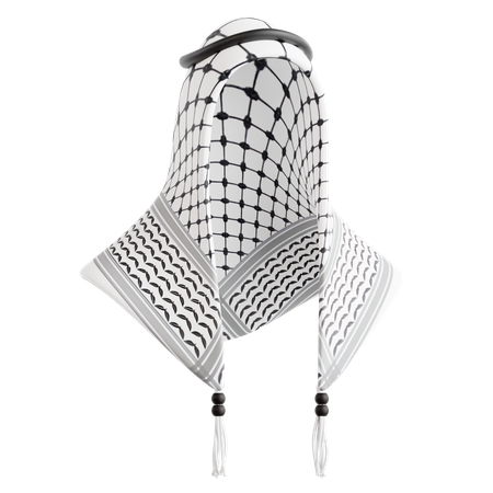 Free Palestinian Scarf  3D Icon