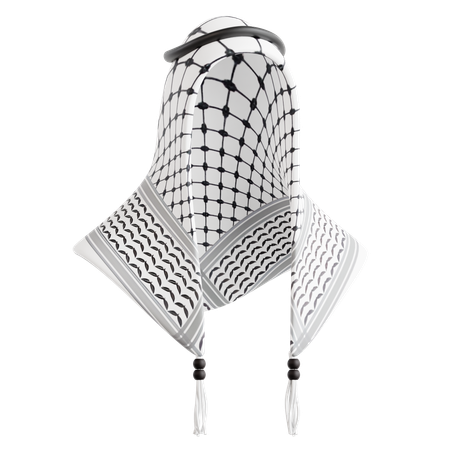 Free Palestinian Scarf  3D Icon