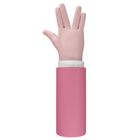 Free Palm Hand Gesture  3D Icon