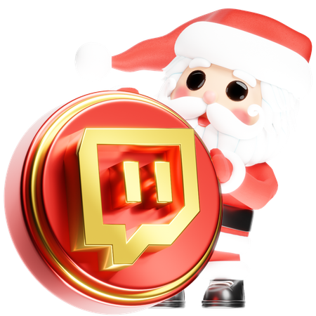 Free Papai Noel Calus com Twitch de Natal  3D Icon