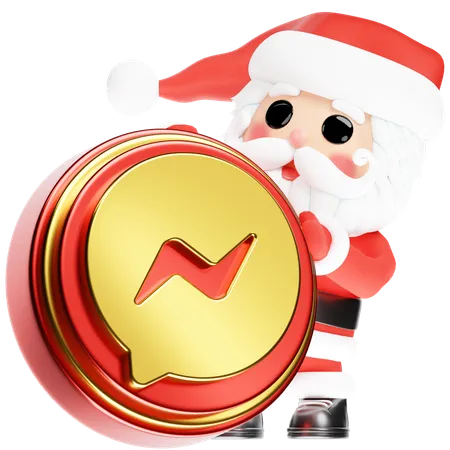 Free Papai Noel Calus com o Facebook Messenger de Natal  3D Icon