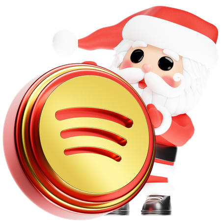 Free Santa Calus com Spotify de Natal  3D Icon