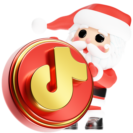 Free Papai Noel Calus com Tiktok de Natal  3D Icon