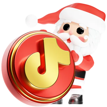 Free Papai Noel Calus com Tiktok de Natal  3D Icon