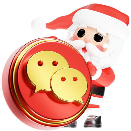 Free Papai Noel Calus com Wechat de Natal  3D Icon