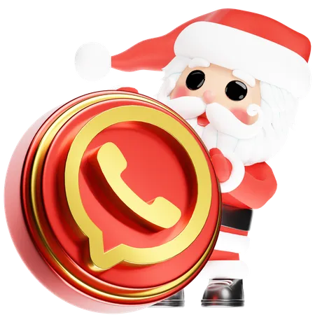 Free Papai Noel Calus com Whatsapp de Natal  3D Icon