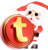 Santa Calus com Tumblr de Natal