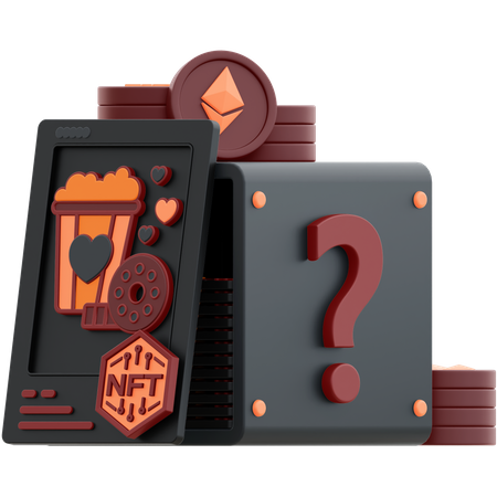 Free Paquete nft  3D Icon