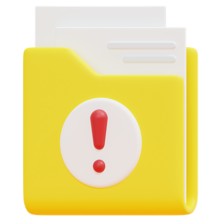 Free Pasta de alerta  3D Icon