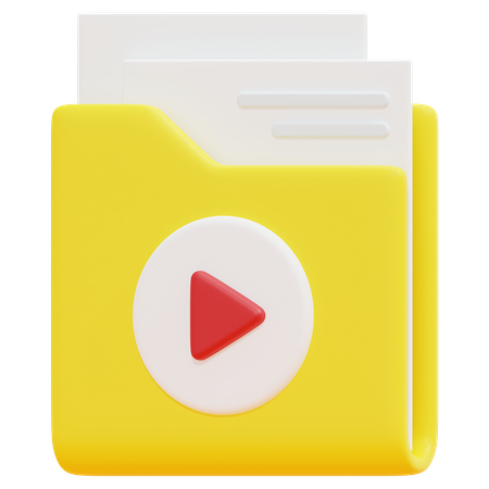 Free Pasta de vídeo  3D Icon