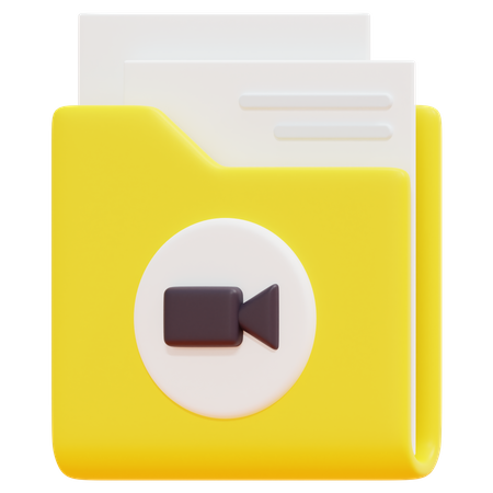 Free Pasta de vídeo  3D Icon