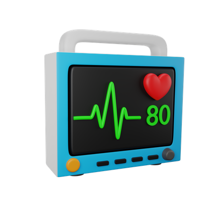 Free Patient Monitor  3D Icon