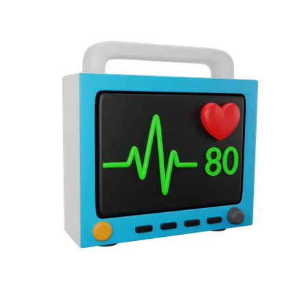 Free Patient Monitor  3D Icon