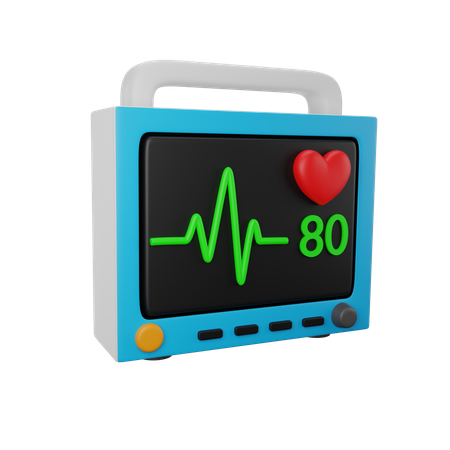 Free Patientenmonitor  3D Icon