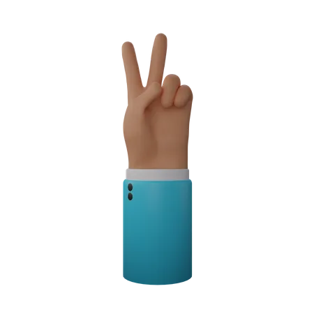 Free Peace hand sign 3D Illustration