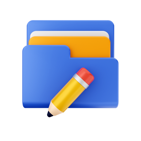 Free Pencil Folder  3D Icon